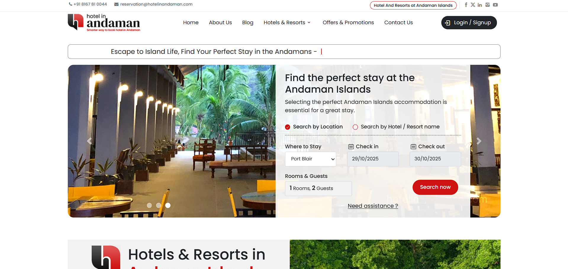 Hotel In Andaman Website